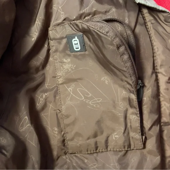 Salomon XS/P Women's Light Brown/grey fur Hooded Puffer Jacket, down - Picture 10 of 15